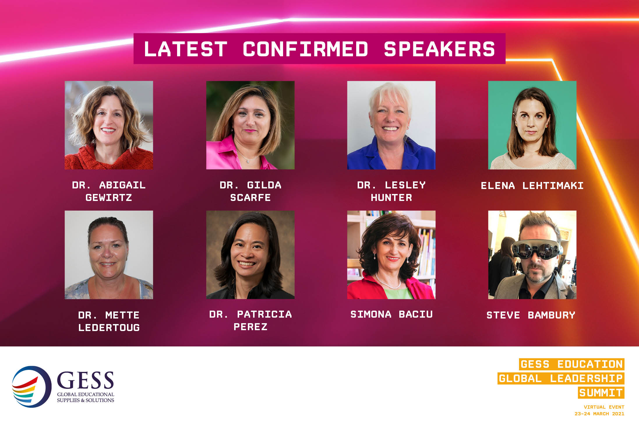 A new lineup of speakers announced for GESS Education Global Leadership